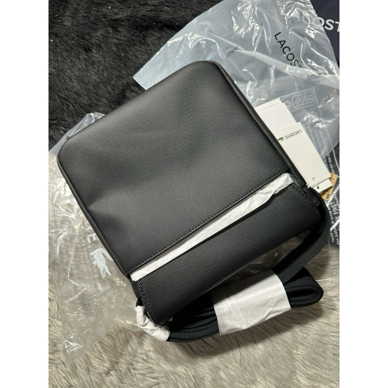 AUTHENTIC/ORIGINAL Lacoste Men's Flap Crossover Black Bag