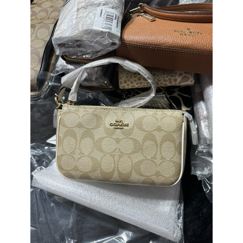 AUTHENTIC/ORIGINAL Coach Nolita 19 In Signature Canvas Light Khaki Small Bag
