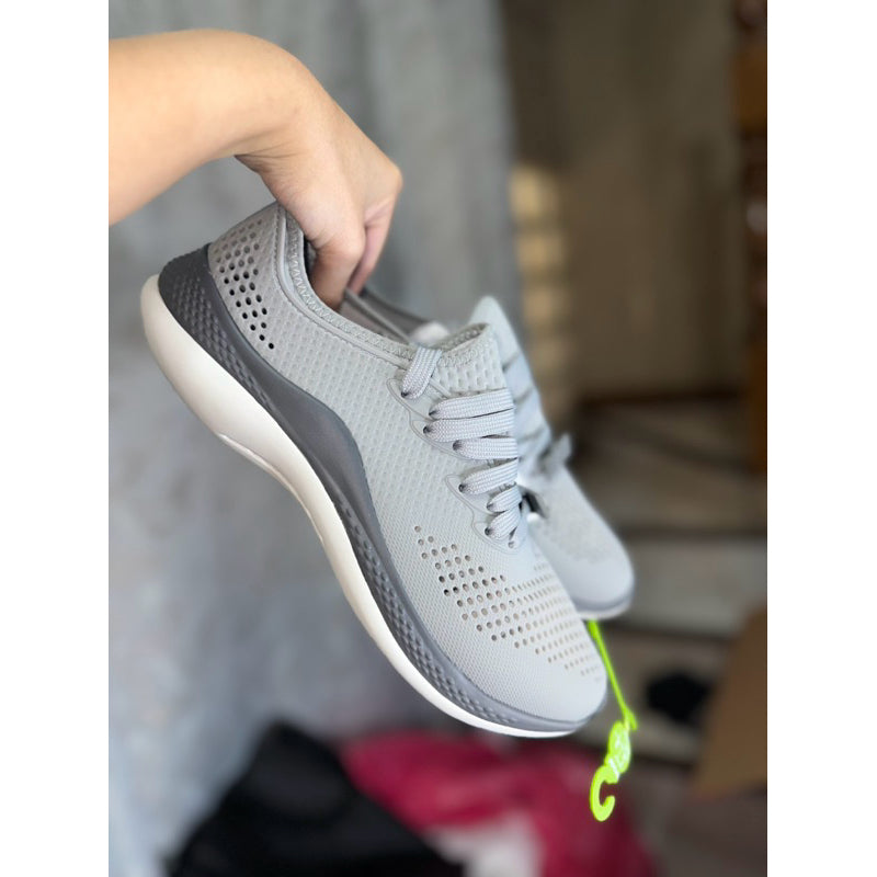 AUTHENTIC/ORIGINAL Crocs Men’s LiteRide 360 Pacer Shoes in Light Grey