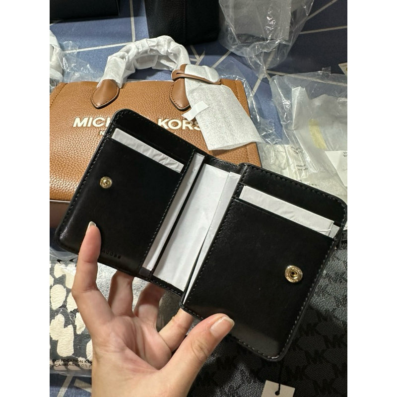 AUTHENTIC/ORIGINAL Marc Jacobs MJ Logo Compact Bifold Wallet Black Multi