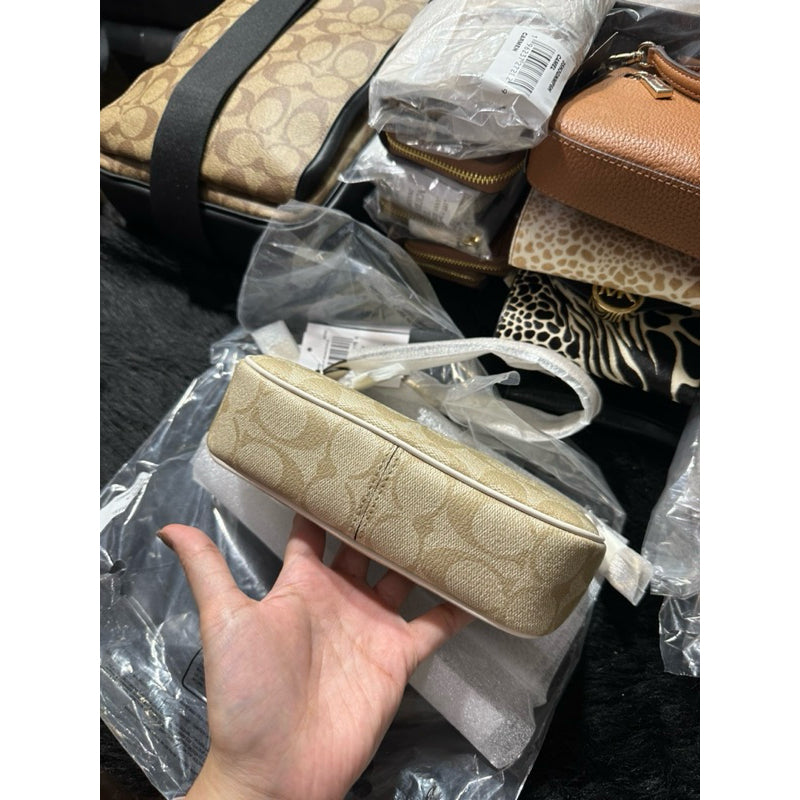 AUTHENTIC/ORIGINAL Coach Nolita 19 In Signature Canvas Light Khaki Small Bag