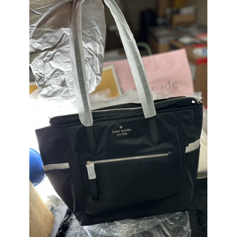 AUTHENTIC/ORIGINAL KateSpade KS Chelsea Large Tote Black Nylon Bag