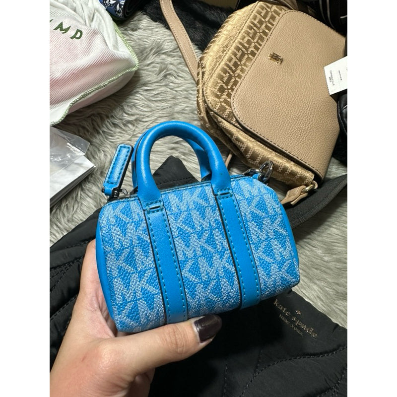 AUTHENTIC/ORIGINAL Michael K0rs MK Preloved Micro Duffle Keychain Bag Charm Blue