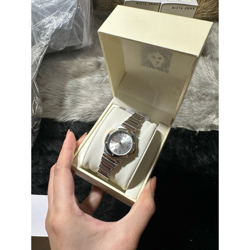 AUTHENTIC/ORIGINAL Anne Klein Women's Bracelet Watch Silver/Rose Gold 10/8655SVRT