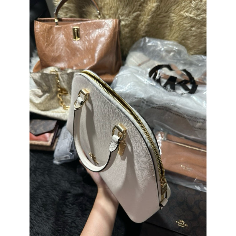 AUTHENTIC/ORIGINAL COACH Katy Satchel Bag in White/Chalk