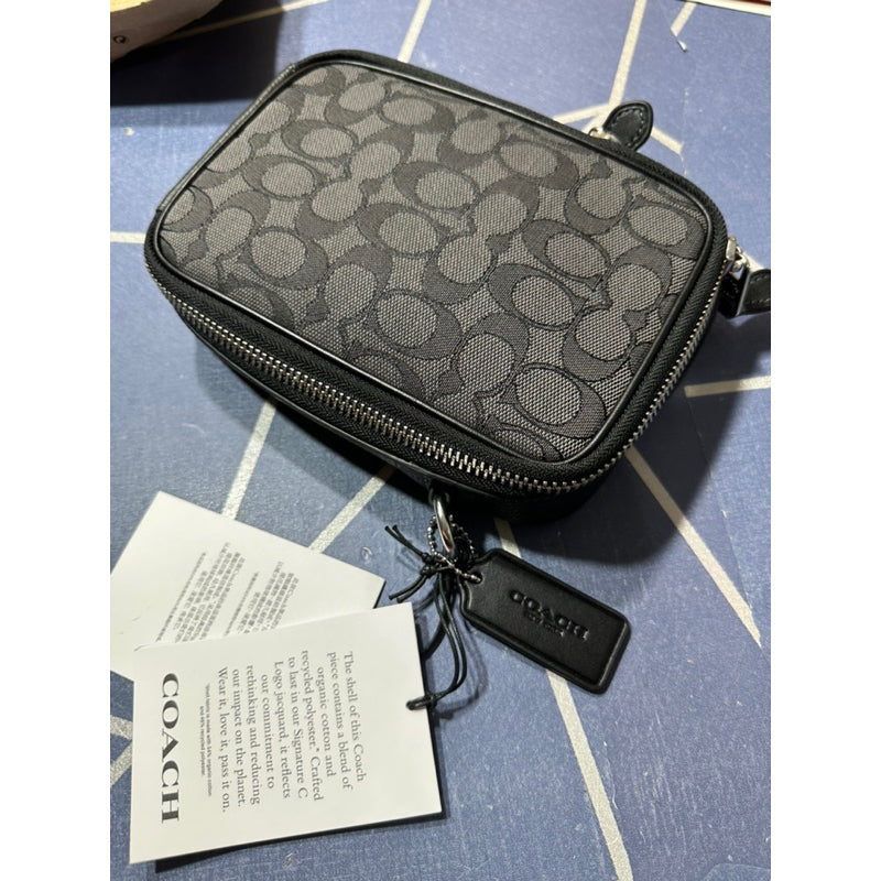 AUTHENTIC/ORIGINAL COACH Stanton Crossbody In Signature Jacquard Men's Bag in CHARCOAL/BLACK Unisex