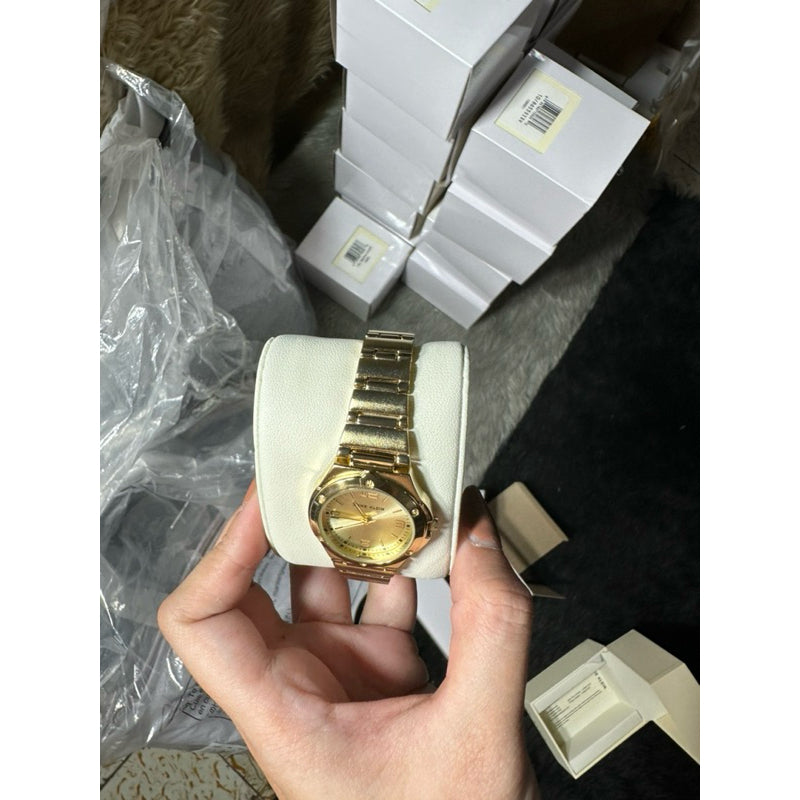 AUTHENTIC/ORIGINAL Anne Klein Women's Bracelet Gold Women's Watch 10/8654CHGP
