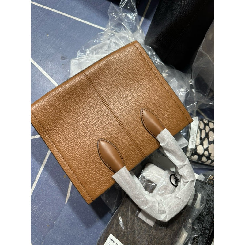 AUTHENTIC/ORIGINAL Michael K0rs MK Mirella Small Shopper Tote Crossbody Bag Brown Luggage