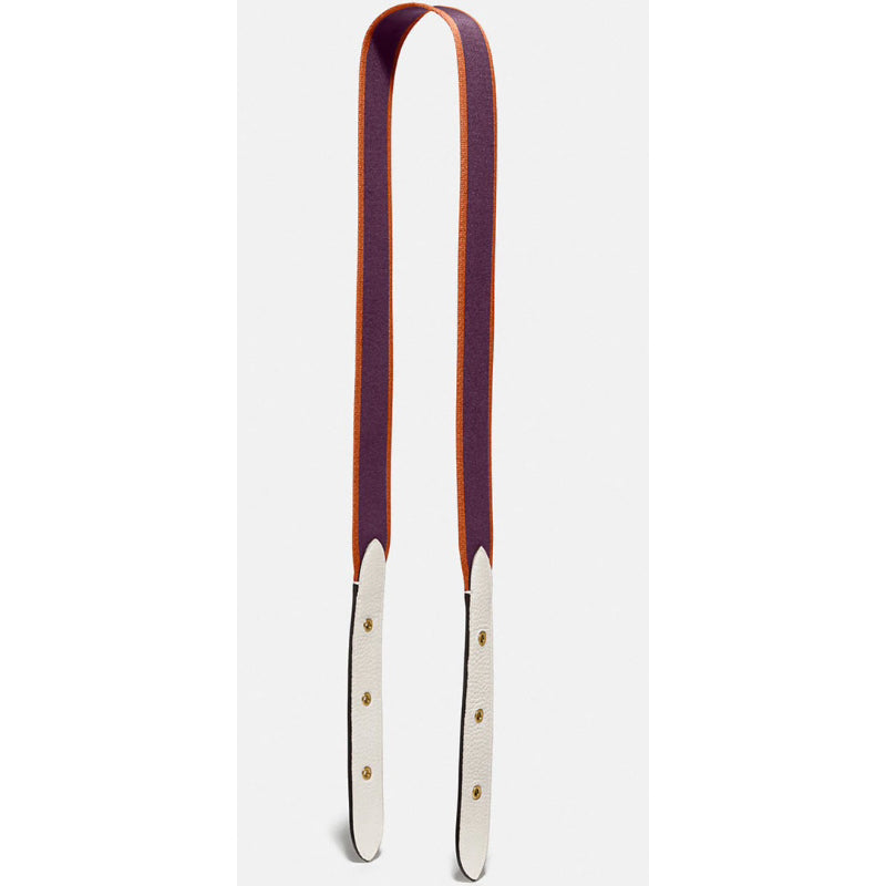 AUTHENTIC/ORIGINAL COACH Guitar Bag Strap In Colorblock With Varsity Stripe in Maroon Boysenberry