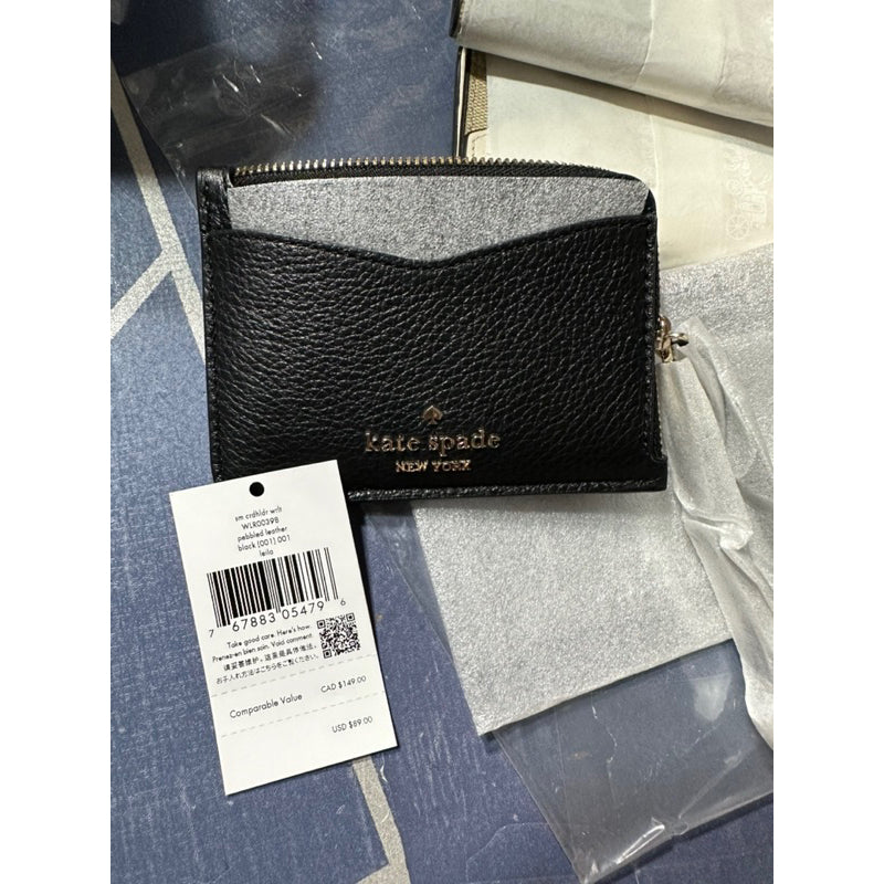 AUTHENTIC KateSpade leila small card holder wristlet wallet brown - ORIGINAL, US IMPORTED