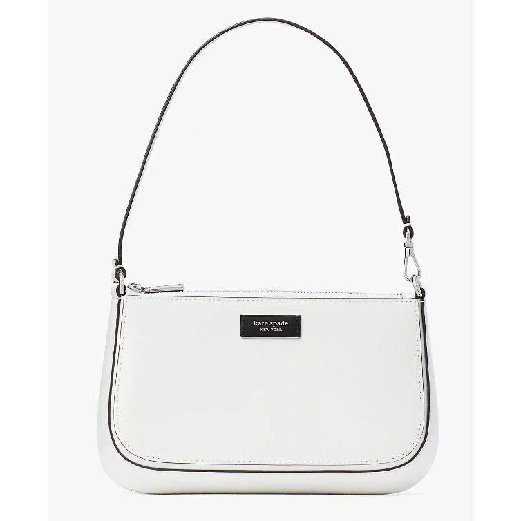 AUTHENTIC/ORIGINAL KateSpade KS Retail Sam Icon Leather Mini Pochette KiliKili Leather Bag White