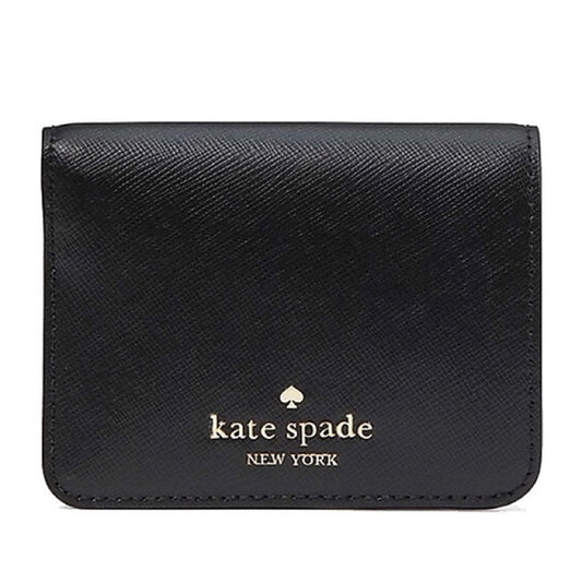 AUTHENTIC/ORIGINAL KateSpade KS Madison Saffiano Leather Small Bifold Wallet in BLACK