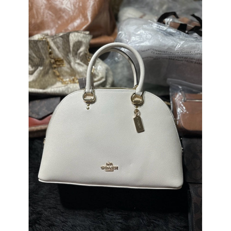 AUTHENTIC/ORIGINAL COACH Katy Satchel Bag in White/Chalk