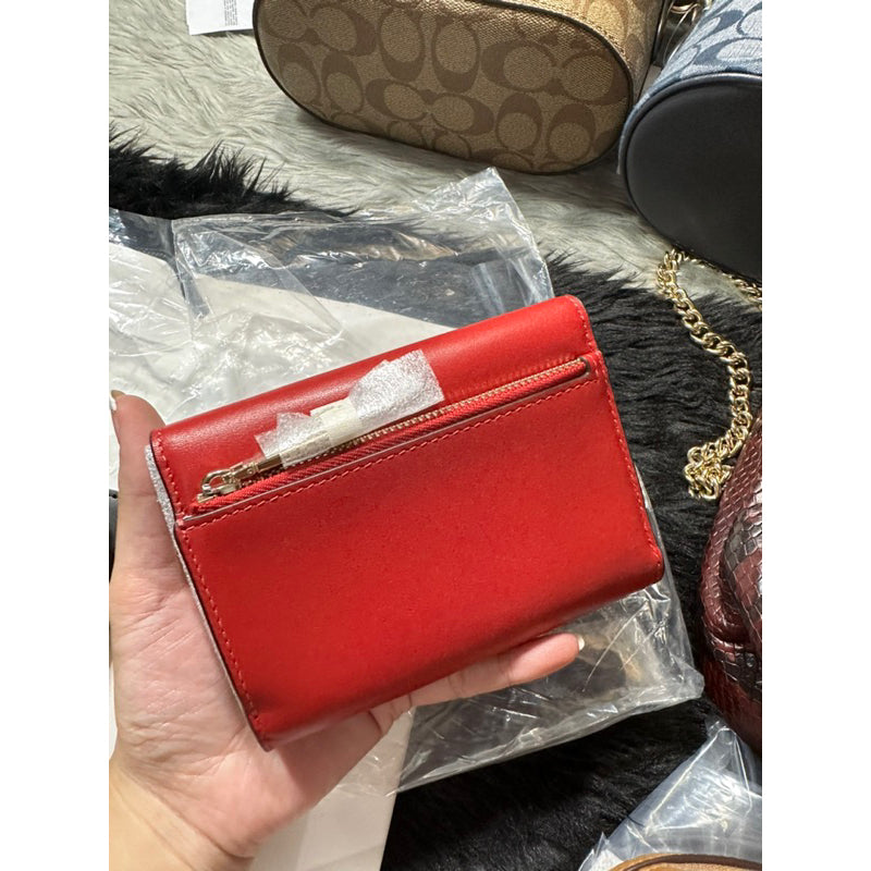 AUTHENTIC/ORIGINAL KateSpade KS Reegan Medium Flap Wallet Red