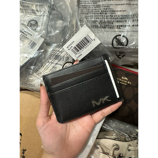 AUTHENTIC/ORIGINAL Michael K0rs MK COOPER SLIM CARD HOLDER BLACK Men's Wallet