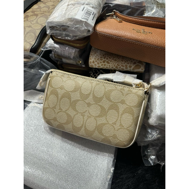 AUTHENTIC/ORIGINAL Coach Nolita 19 In Signature Canvas Light Khaki Small Bag