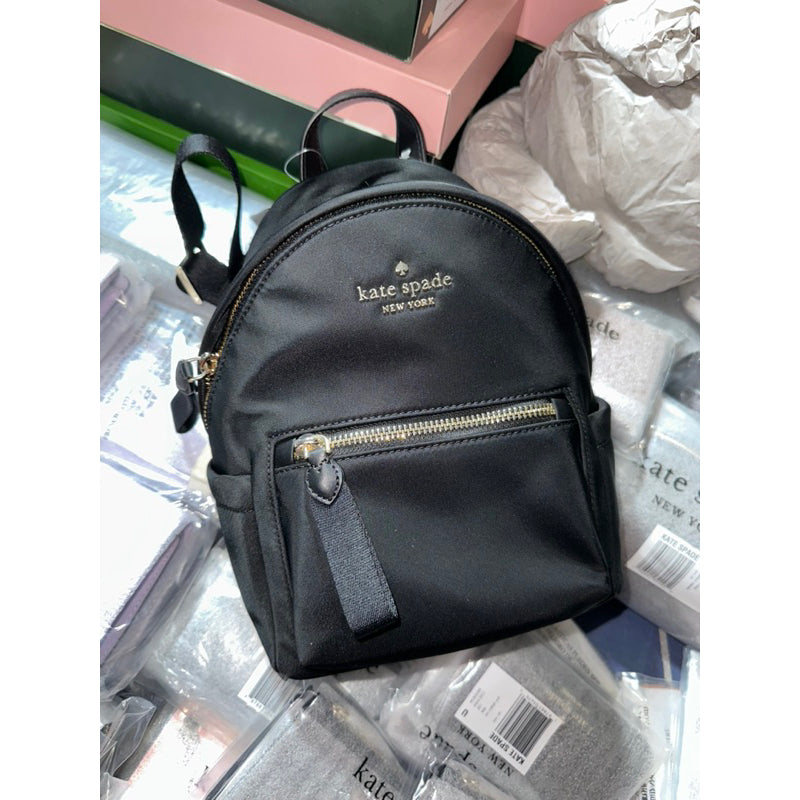 AUTHENTIC/ORIGINAL KateSpade KS Chelsea Mini Nylon Backpack Black Bag