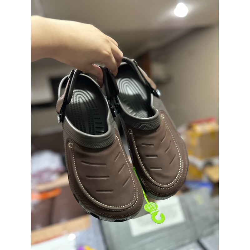 AUTHENTIC/ORIGINAL Crocs Men’s Classic Yukon Vista II Clog Shoes Brown