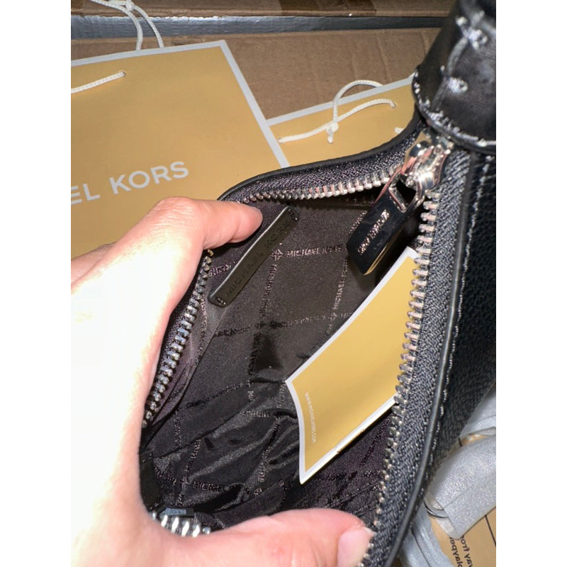 SALE! ❤️ AUTHENTIC/ORIGINAL Michael K0rs MK Cora Mini Zip Pouchette KiliKili Bag Black