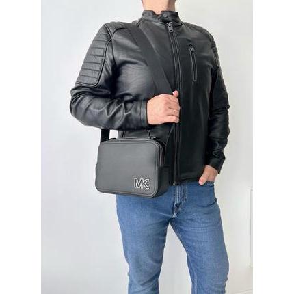 AUTHENTIC/ORIGINAL Michael K0rs MK Cooper East West Top Handle Crossbody Men's Bag Black
