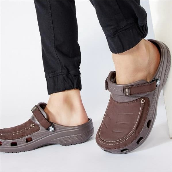 AUTHENTIC/ORIGINAL Crocs Men’s Classic Yukon Vista II Clog Shoes Brown
