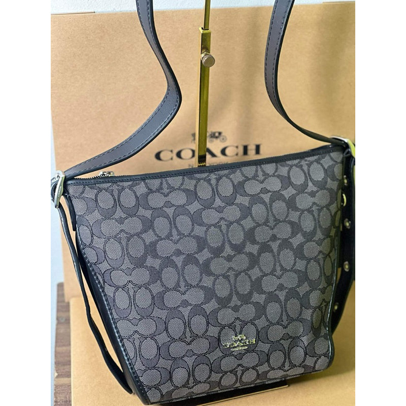AUTHENTIC/ORIGINAL COACH Preloved Small Dufflette Bucket Bag MonoBlack