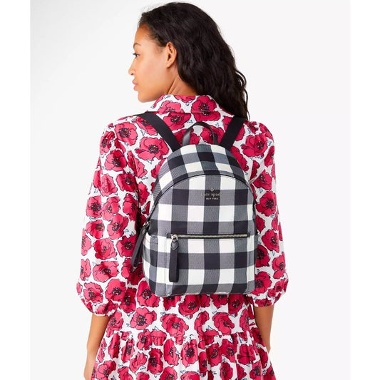 AUTHENTIC/ORIGINAL KateSpade KS Chelsea Medium Backpack Nylon Bag in Black Multi Stripes