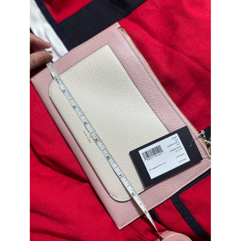 AUTHENTIC/ORIGINAL KateSpade KS Ava Colorblocked Wristlet Wallet Pink