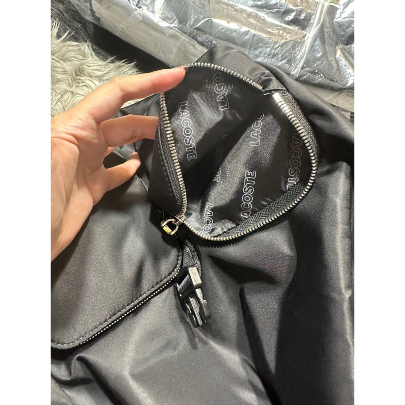 AUTHENTIC/ORIGINAL Lacoste Women's Active Nylon Backpack Bag in Black