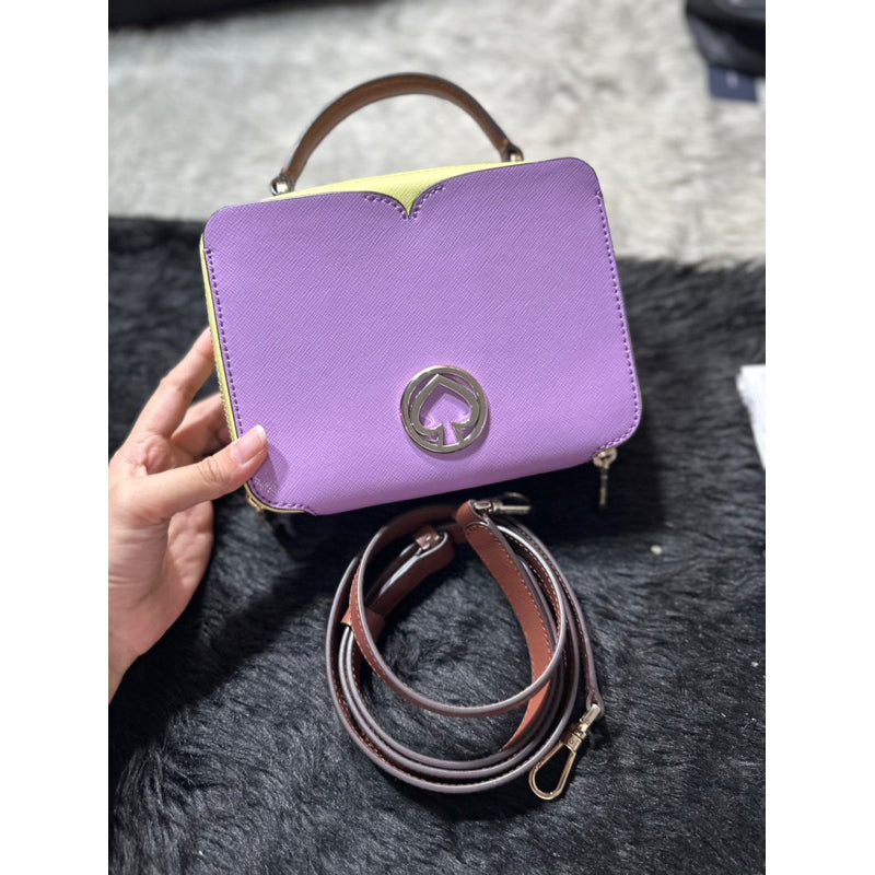 AUTHENTIC/ORIGINAL Preloved KateSpade KS Vanity Mini Top Handle Lilac Bag