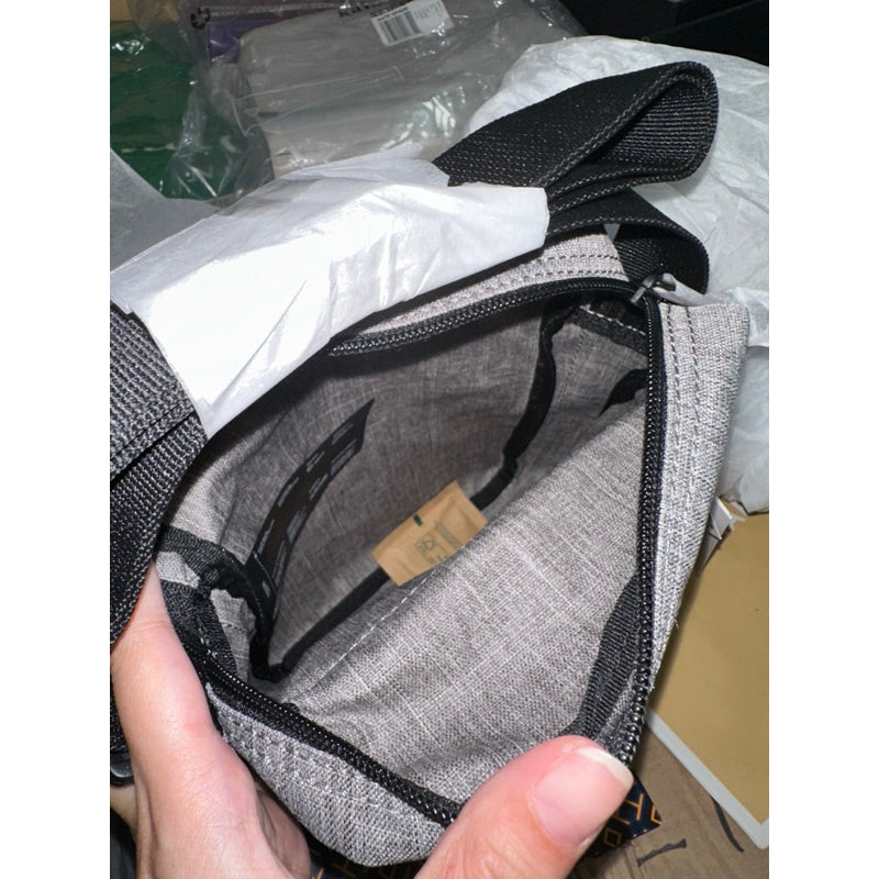 SALE! ❤️ AUTHENTIC/ORIGINAL LACOSTE Men’s Recycled Fiber Shoulder Bag in Gray