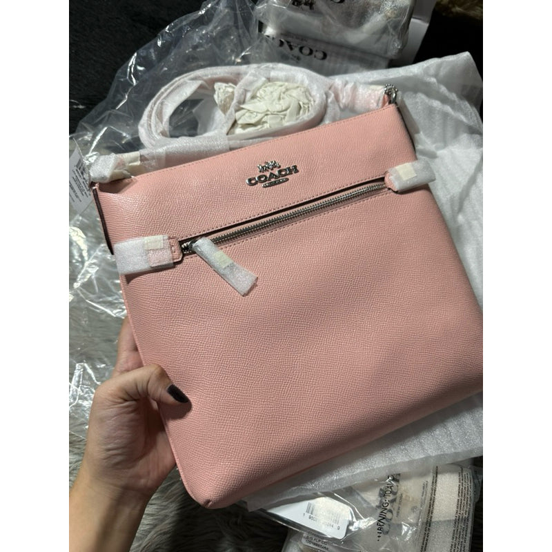 AUTHENTIC/ORIGINAL COACH Rowan File Bag in LIGHT PINK