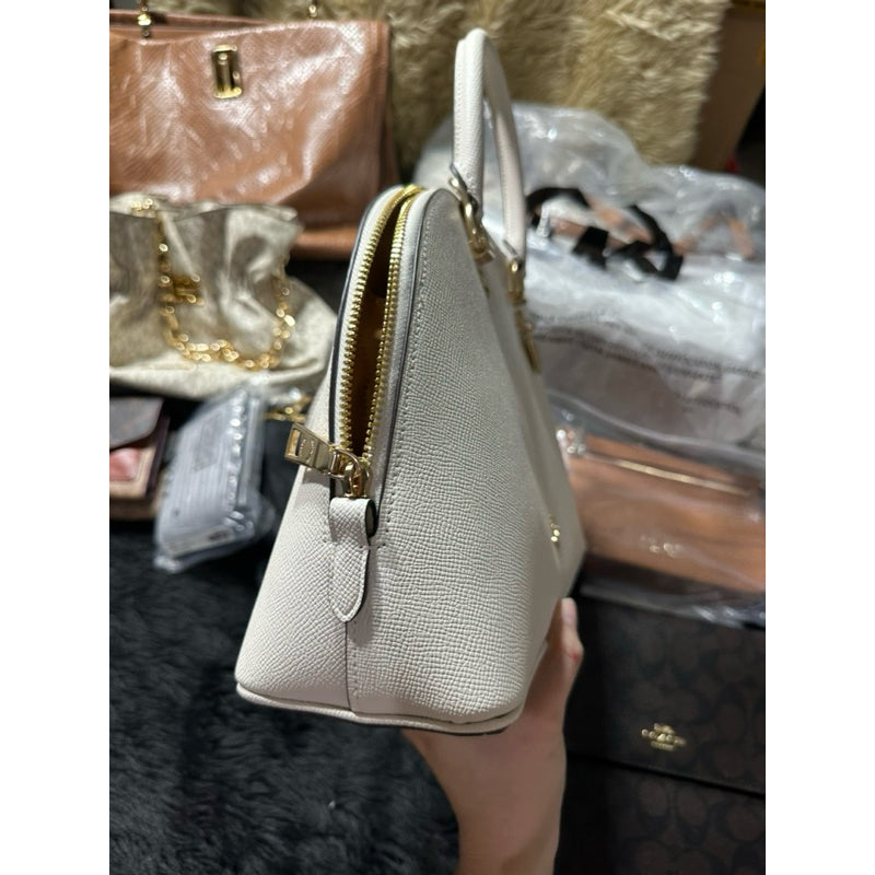 AUTHENTIC/ORIGINAL COACH Katy Satchel Bag in White/Chalk