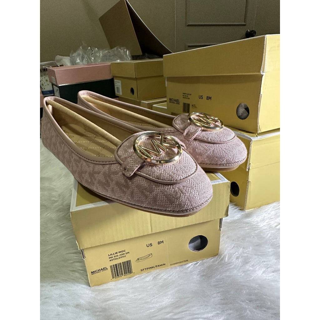 SALE! ❤️ AUTHENTIC/ORIGINAL Michael K0rs MK Lillie Logo Jacquard Moccasin Doll Shoes