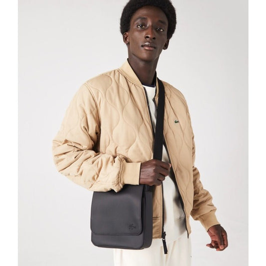 AUTHENTIC/ORIGINAL Lacoste Men's Flap Crossover Black Bag