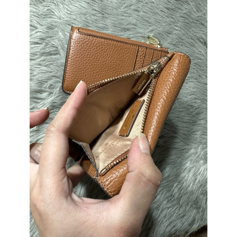 AUTHENTIC/ORIGINAL KateSpade KS Dumpling Small Flap Card Holder Wallet Black Brown