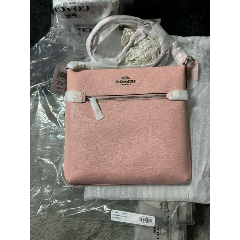 AUTHENTIC/ORIGINAL COACH Rowan File Bag in LIGHT PINK