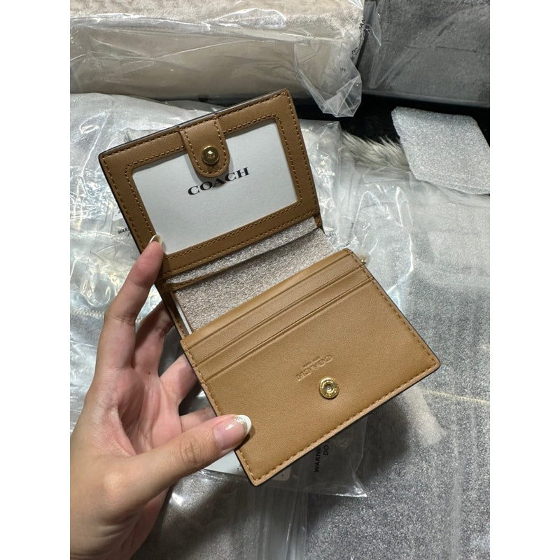 AUTHENTIC/ORIGINAL COACH Snap Wallet With Coach Monogram Print