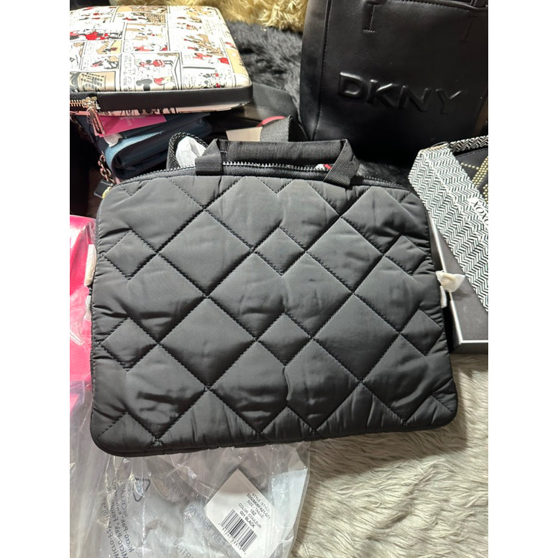 AUTHENTIC/ORIGINAL Marc Jacobs MJ Quilted Nylon Laptop Bag Black