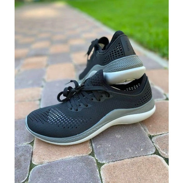 AUTHENTIC/ORIGINAL Crocs Men’s LiteRide 360 Pacer Shoes in Black/Slate Grey