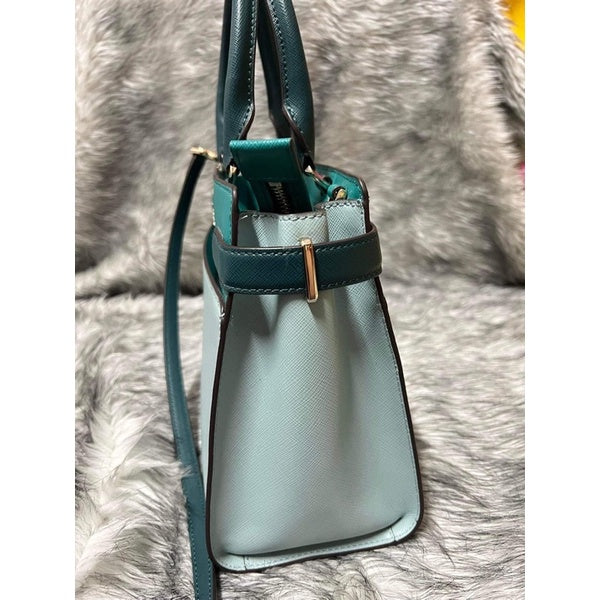 SALE! ❤️ AUTHENTIC KateSpade Preloved Staci Colorblock Medium Mint Blue Green Satchel Bag