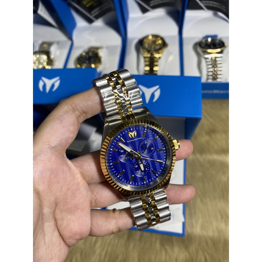 AUTHENTIC/ORIGINAL TechnoMarine Sea Dream Men's Watch - 42mm, Steel, Gold (TM-719004)