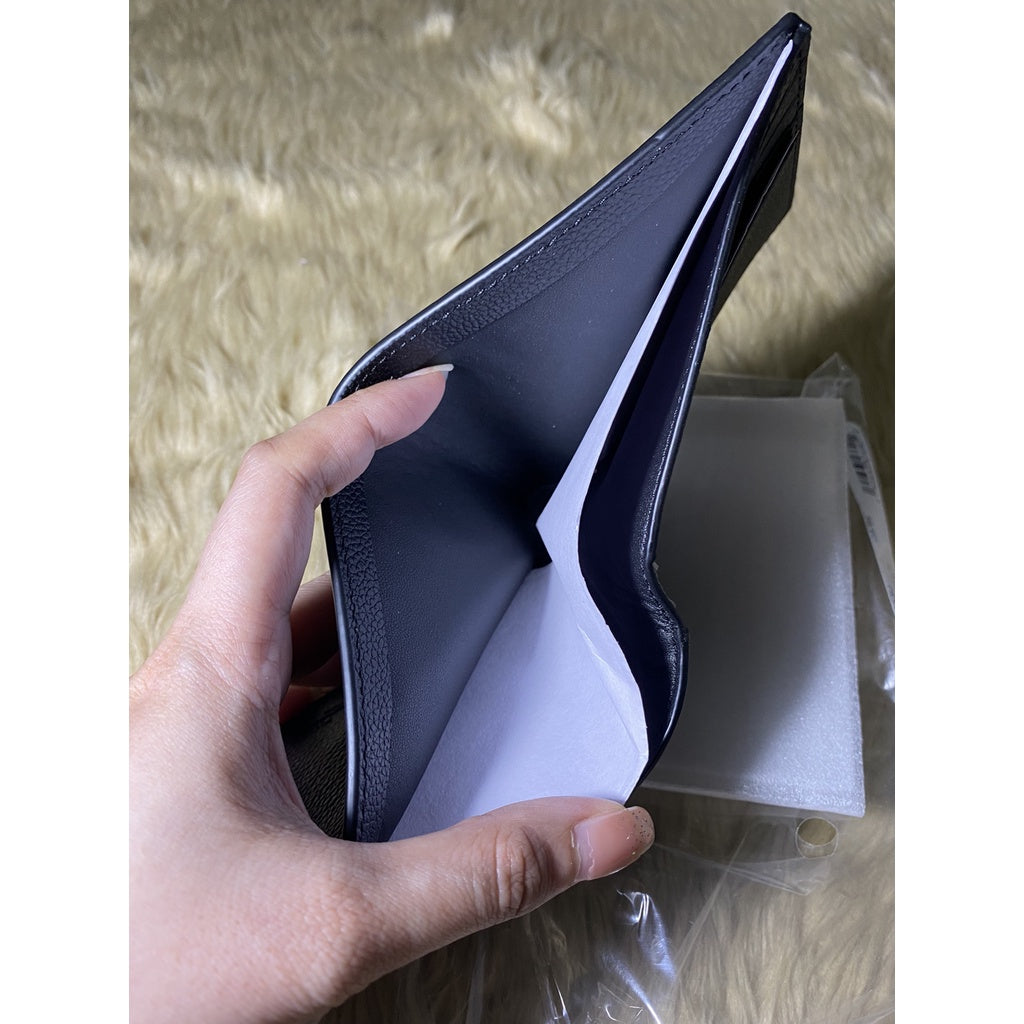 AUTHENTIC/ORIGINAL COACH Id Billfold Men's Wallet in PLAIN BLACK
