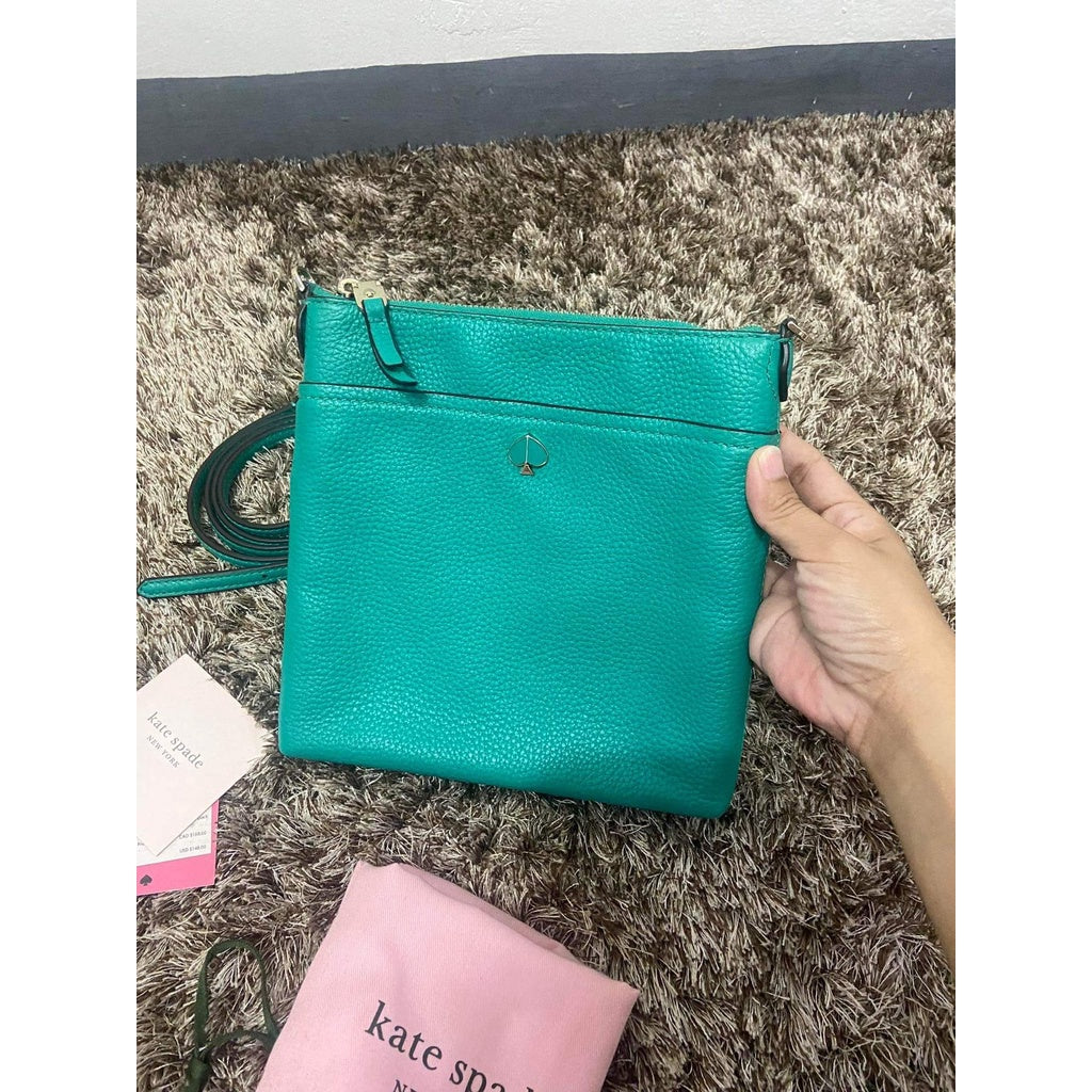 SALE! ❤️ AUTHENTIC/ORIGINAL KateSpade KS Polly Small Swing Pack Fiji Green Leather Bag