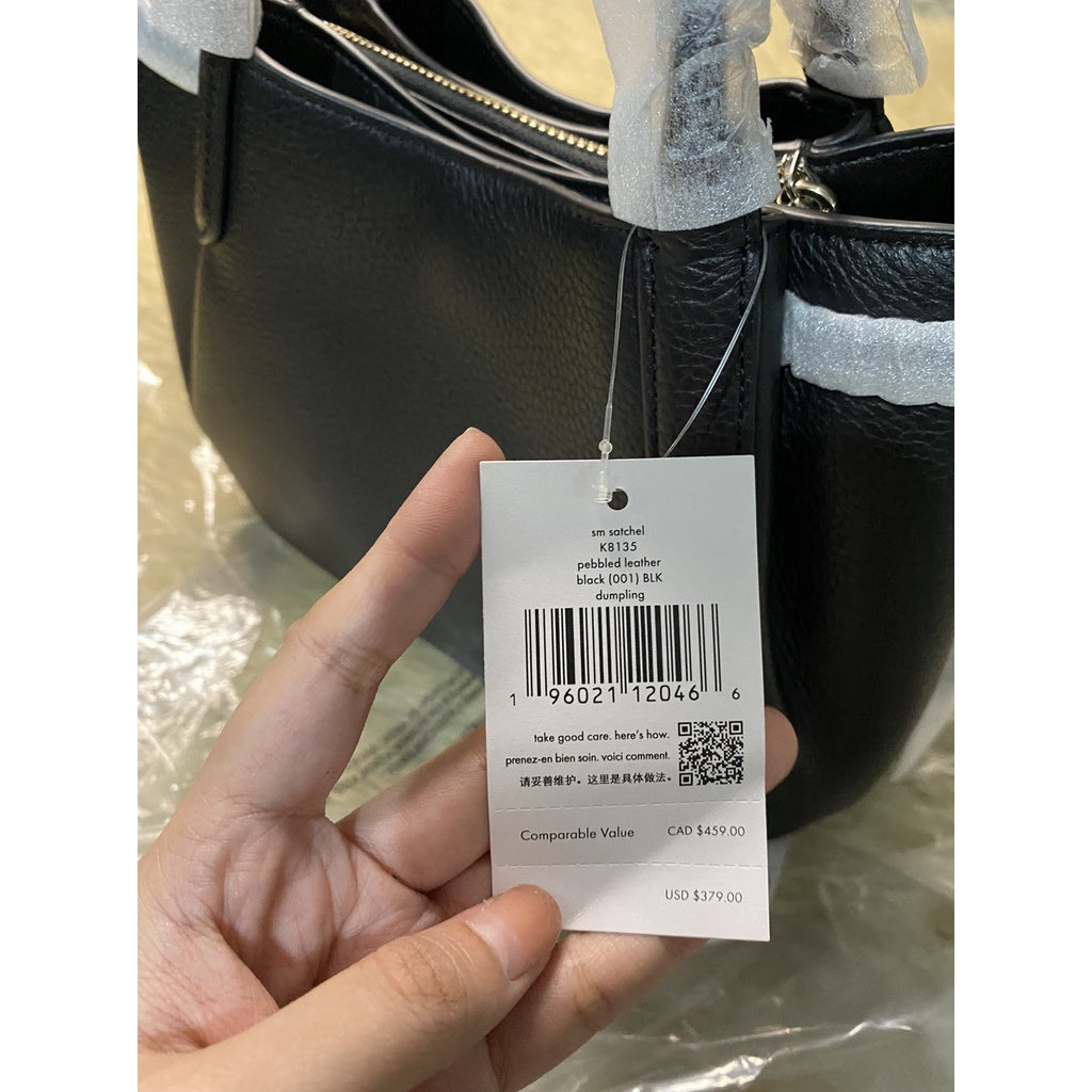AUTHENTIC/ORIGINAL KateSpade KS Dumpling Small Satchel Bag in Black