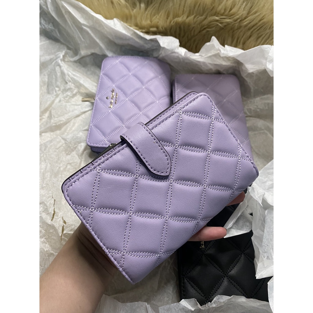 AUTHENTIC/ORIGINAL KateSpade KS Natalia Medium Compact Bifold Wallet in Lilac/Purple/Pink