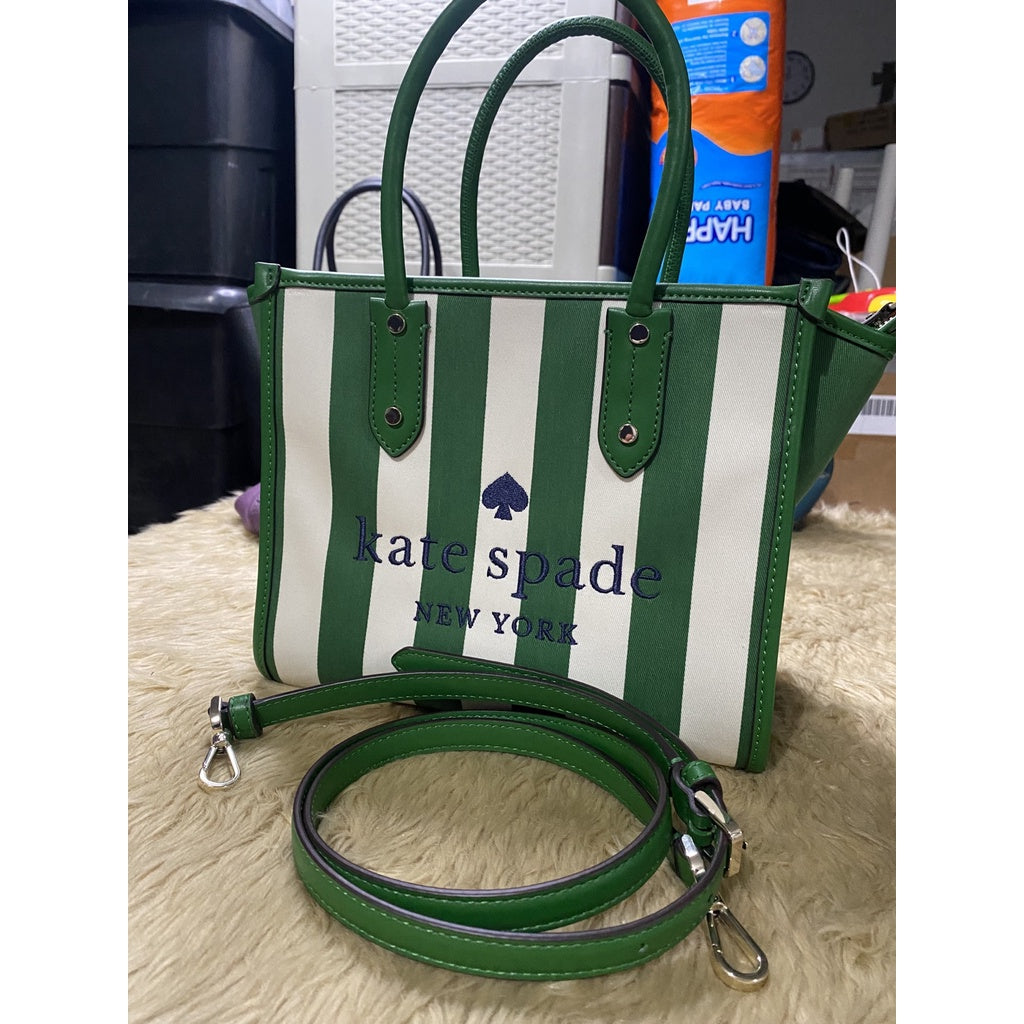 SALE! ❤️ AUTHENTIC/ORIGINAL KateSpade Ella Jacquard Small Tote Crossbody Bag Green