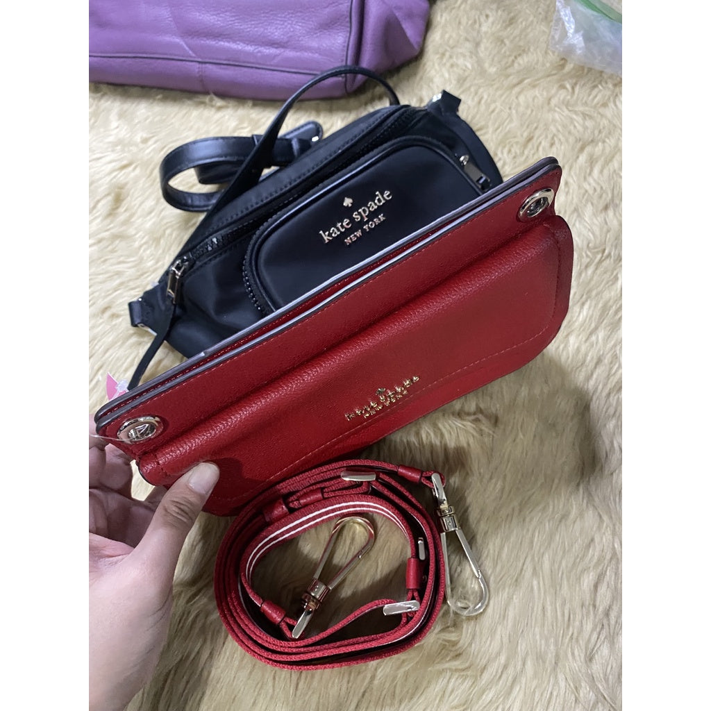 AUTHENTIC/ORIGINAL KateSpade KS rosie small flap crossbody bag in red