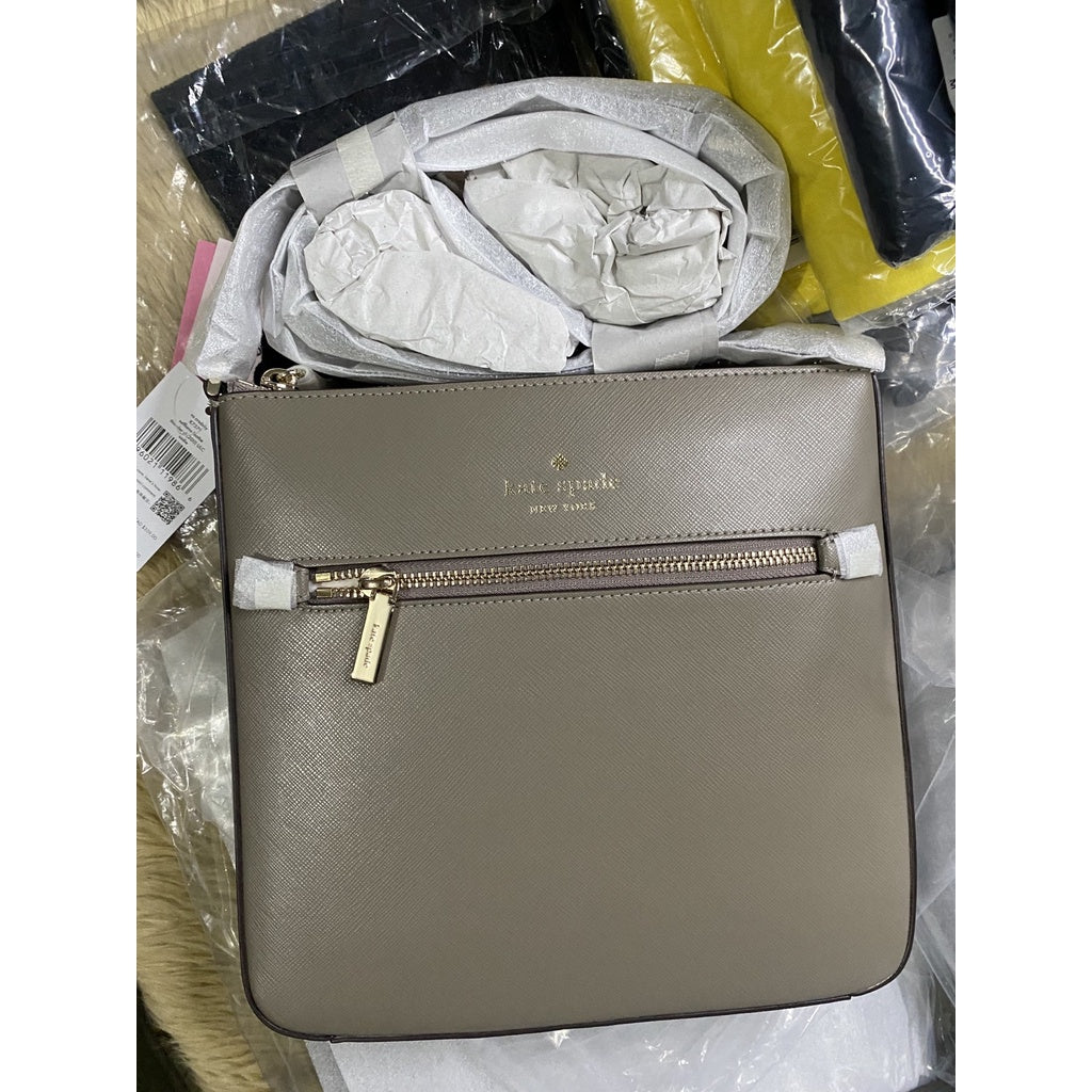 AUTHENTIC/ORIGINAL KateSpade KS Sadie North South Crossbody Bag in Taupe