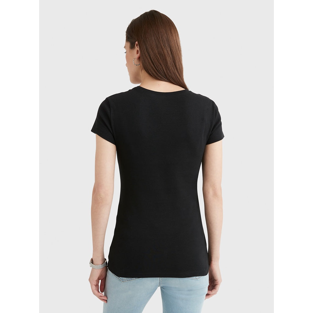 SALE! ❤️  Authentic/Original Tommy Hilfiger Essential Flag Logo Women T-Shirt BLACK